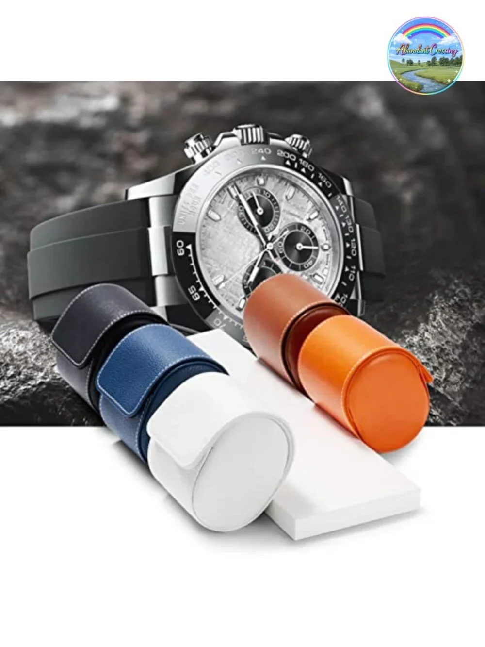 Luxury Leather Travel Watch Case Single Watch Box Portable Jewelry Storage Roll